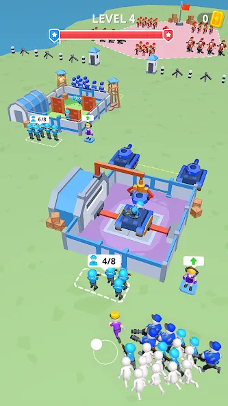 Army War Camp—Battle Game МОД/Взлом [Меню, Бесконечные монеты и Открытые уровни] Screenshot 4