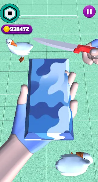 Robux Slice Soap (Робакс Слайс Соап) МОД/Взлом [Меню, Бесконечные монеты и Открытые уровни] Screenshot 4