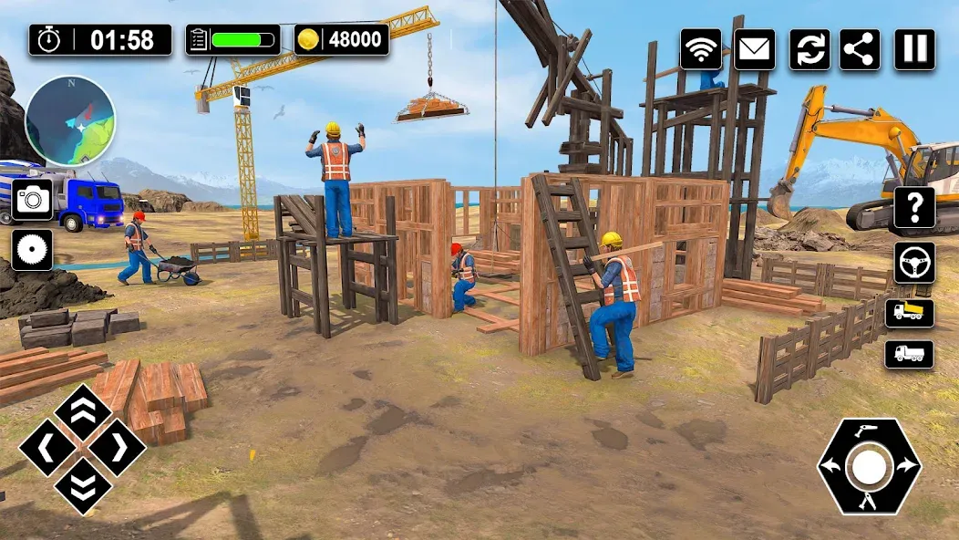 Wood House Construction Game МОД/Взлом [Много монет, Открытые уровни и Мега MOD] Screenshot 2