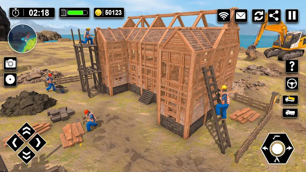 Wood House Construction Game МОД/Взлом [Много монет, Открытые уровни и Мега MOD] Screenshot 3