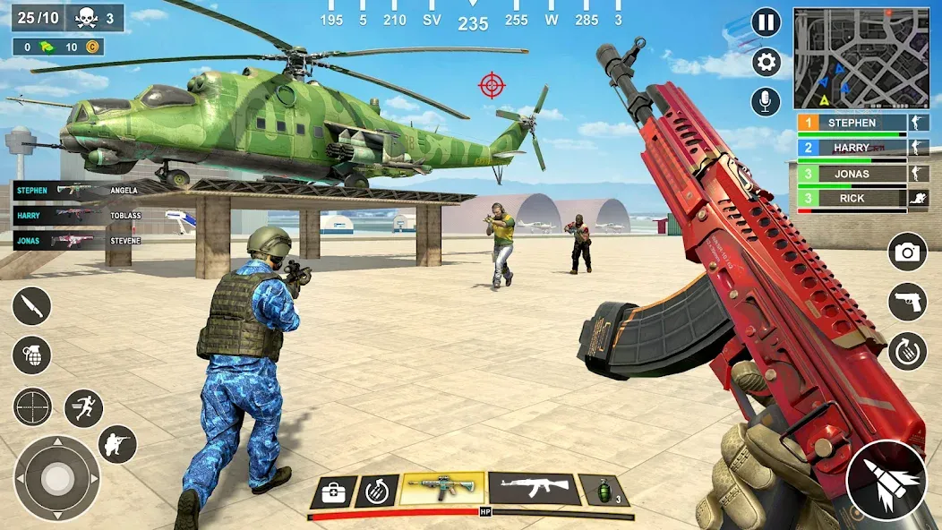 Anti Terrorist Shooting Game МОД/Взлом [Меню, Бесконечные монеты и Открытые уровни] Screenshot 2