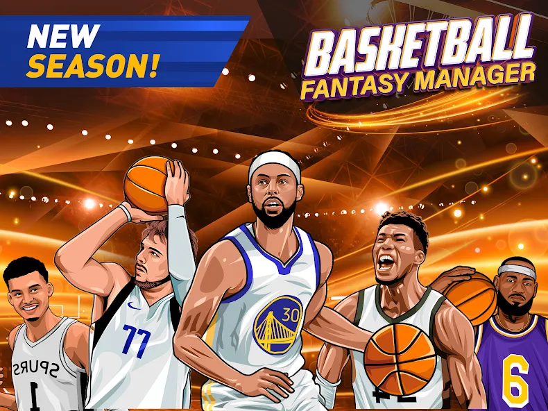 Basketball Fantasy Manager NBA МОД/Взлом [Бесконечные деньги, Монеты и Мега MOD] Screenshot 1