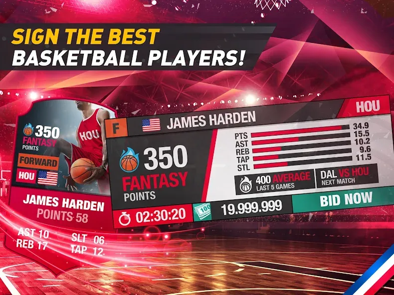 Basketball Fantasy Manager NBA МОД/Взлом [Бесконечные деньги, Монеты и Мега MOD] Screenshot 5