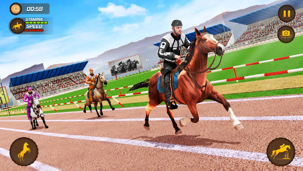Horse Racing Game: Horse Games МОД/Взлом [Все открыто, Дополнительные деньги и Меню MOD] Screenshot 4