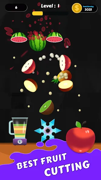 Fruit Cut Master - Crazy Slash (Фрут Кат Мастер) МОД/Взлом [Меню, Бесконечные монеты и Открытые уровни] Screenshot 3