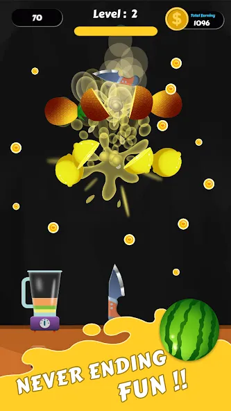 Fruit Cut Master - Crazy Slash (Фрут Кат Мастер) МОД/Взлом [Меню, Бесконечные монеты и Открытые уровни] Screenshot 4