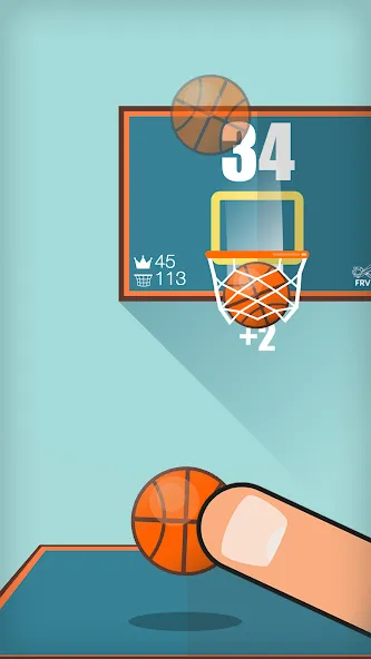 Basketball FRVR - Dunk Shoot (Баскетбол ФРВР) МОД/Взлом [Бесконечные деньги, Монеты и Мега MOD] Screenshot 2