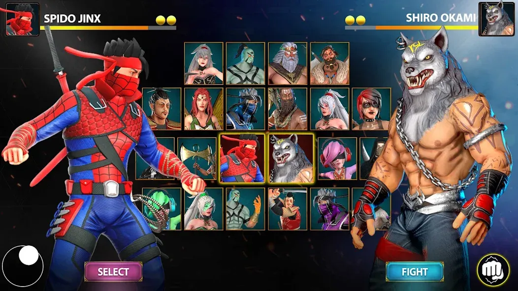 Ninja Clash: Karate Fighters (Ниндзя Мастер) МОД/Взлом [Бесконечные деньги, Монеты и Мега MOD] Screenshot 1