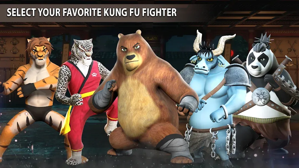 Kung Fu Animal: Fighting Games (Кунгфу животное) МОД/Взлом [Много денег, Монет и Все открыто] Screenshot 4