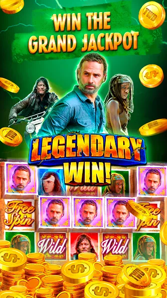 The Walking Dead Casino Slots (Зе Вокинг Дед Казино Слотс) МОД/Взлом [Все открыто, Дополнительные деньги и Меню MOD] Screenshot 5