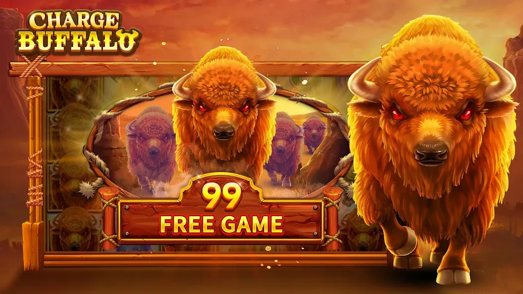 Charge Buffalo Slot-TaDa Games (Чардж Буффало Слот) МОД/Взлом [Много монет, Открытые уровни и Мега MOD] Screenshot 2