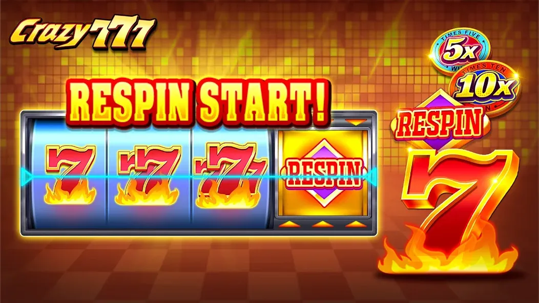 Crazy 777 Slot-TaDa Games (Крэйзи 777 Слот) МОД/Взлом [Деньги, Монеты и Меню MOD] Screenshot 2