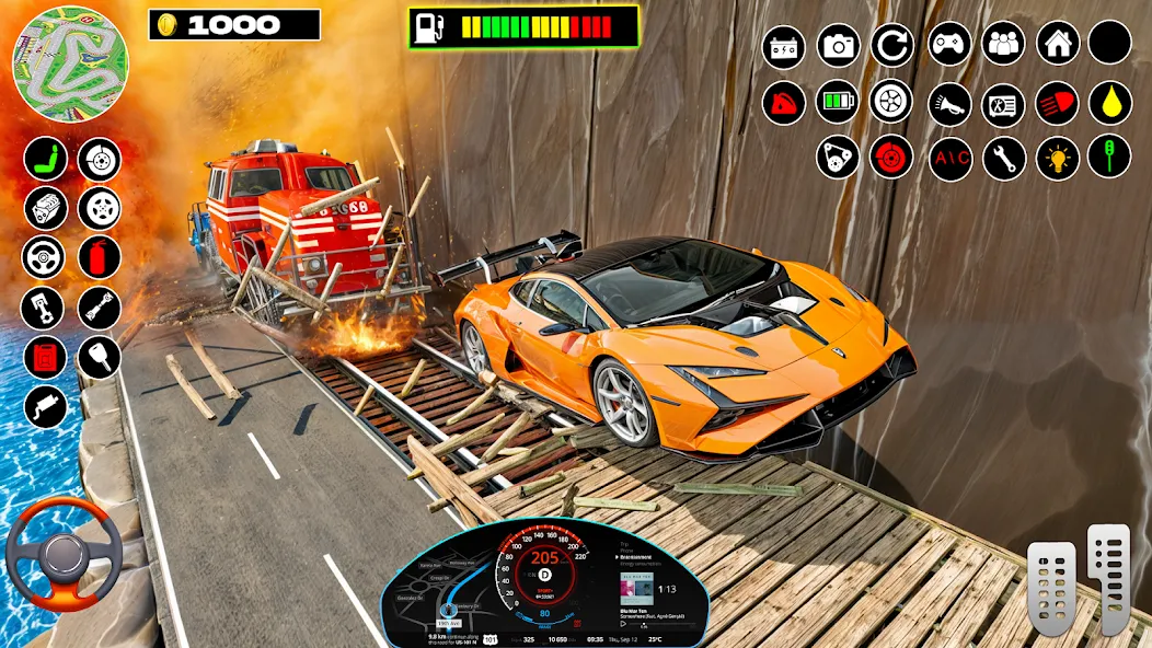 Rampa Car Game: GT Car stunts (Мега Рэмпс) МОД/Взлом [Меню, Бесконечные монеты и Открытые уровни] Screenshot 1