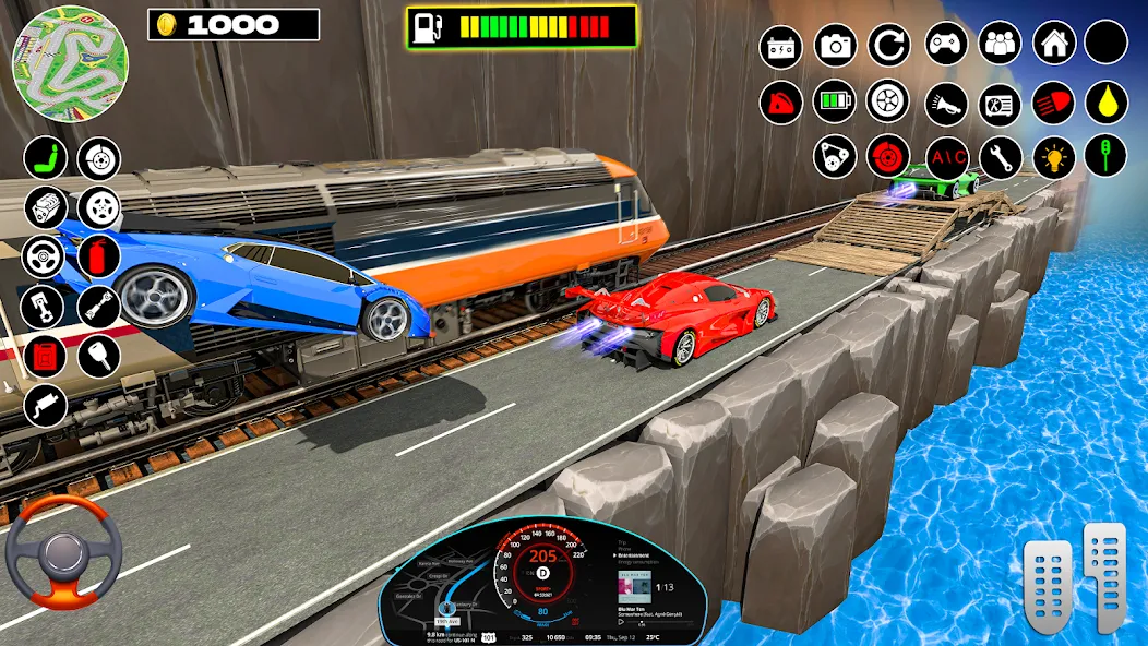 Rampa Car Game: GT Car stunts (Мега Рэмпс) МОД/Взлом [Меню, Бесконечные монеты и Открытые уровни] Screenshot 2
