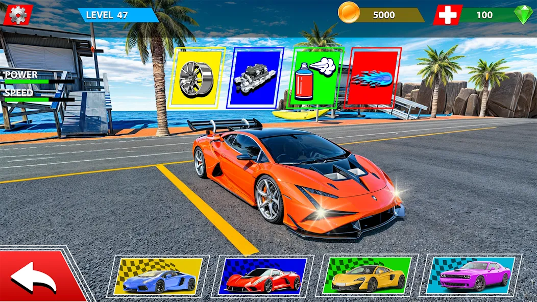 Rampa Car Game: GT Car stunts (Мега Рэмпс) МОД/Взлом [Меню, Бесконечные монеты и Открытые уровни] Screenshot 3