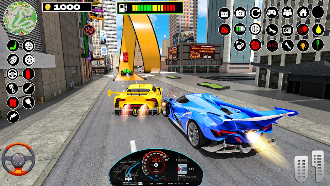Rampa Car Game: GT Car stunts (Мега Рэмпс) МОД/Взлом [Меню, Бесконечные монеты и Открытые уровни] Screenshot 4