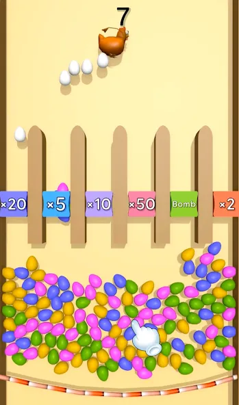 Eggs & Chickens: Cut Rope Game (Яйца и куры) МОД/Взлом [Деньги, Монеты и Меню MOD] Screenshot 4