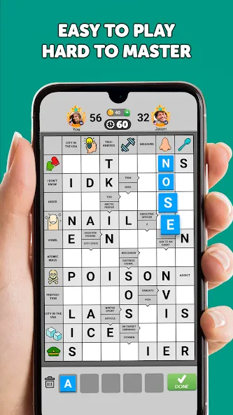 Wordgrams - Crossword & Puzzle (Вордграмс) МОД/Взлом [Все открыто, Дополнительные деньги и Меню MOD] Screenshot 2