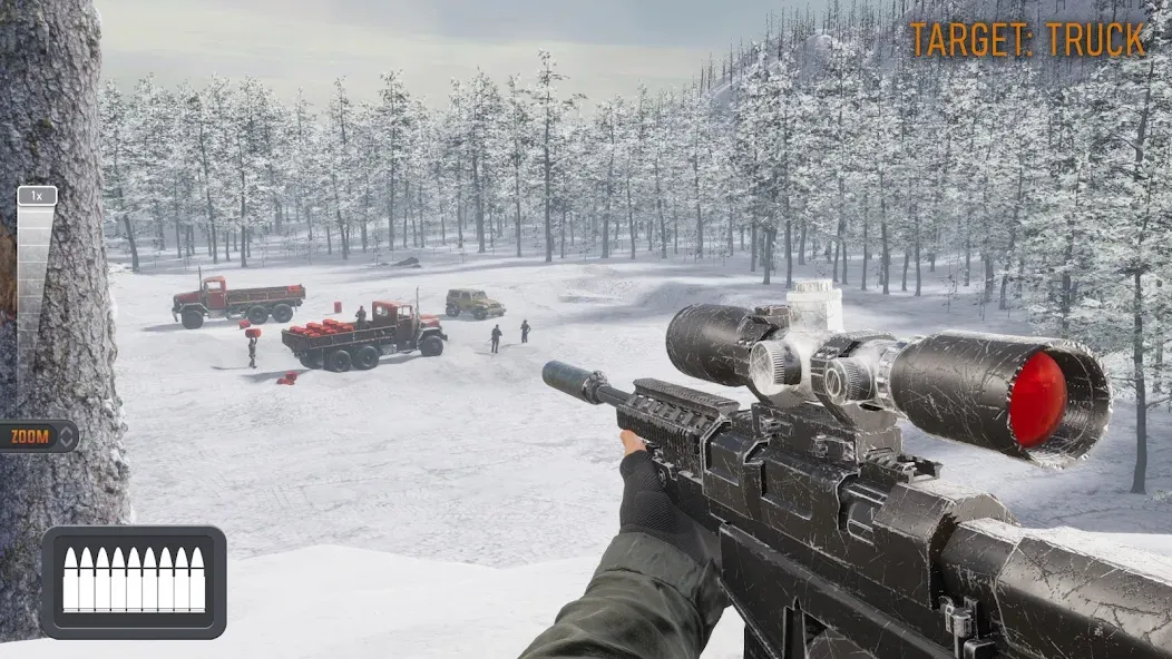 Sniper 3D：Gun Shooting Games МОД/Взлом [Все открыто, Дополнительные деньги и Меню MOD] Screenshot 1