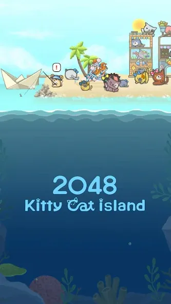 2048 Kitty Cat Island (Остров Кошачьеи Кошки) МОД/Взлом [Много монет, Открытые уровни и Мега MOD] Screenshot 1