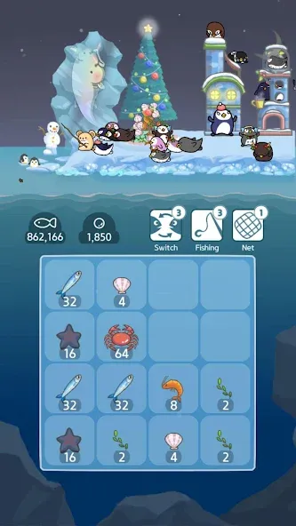 2048 Penguin Island МОД/Взлом [Меню, Бесконечные монеты и Открытые уровни] Screenshot 1