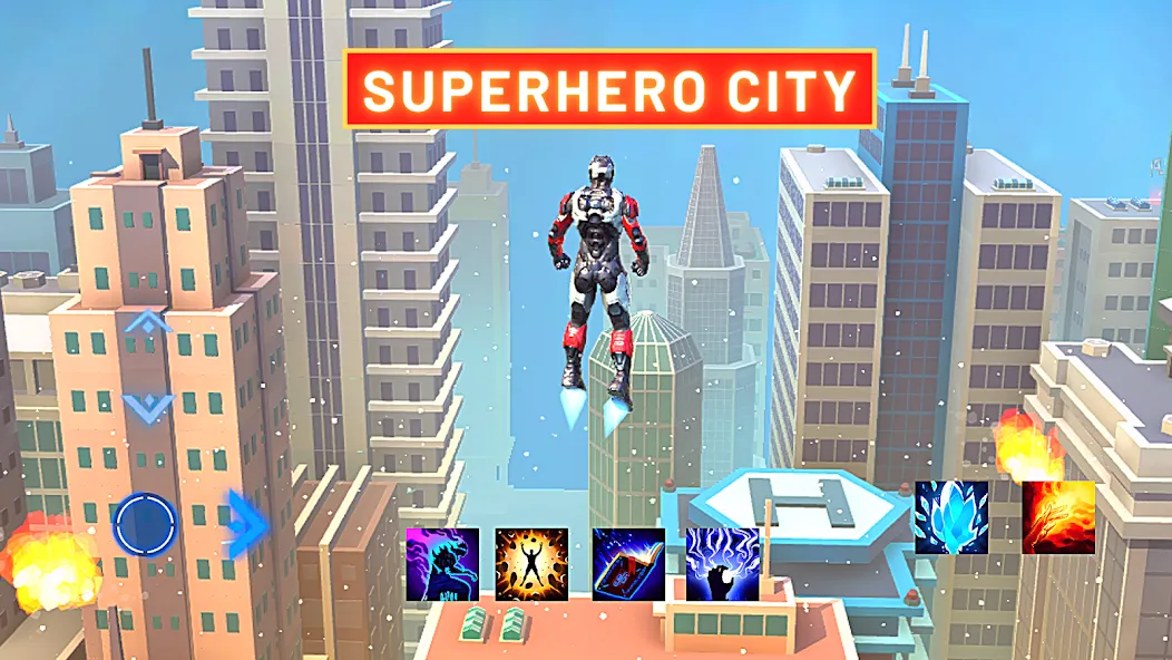 Super hero Flying iron jet man МОД/Взлом [Все открыто, Дополнительные деньги и Меню MOD] Screenshot 2