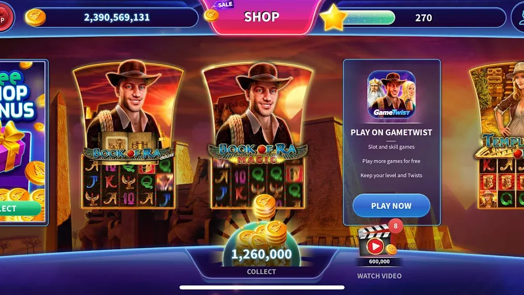 Book of Ra™ Deluxe Slot (Бук оф Ра Делюкс Слот) МОД/Взлом [Деньги, Монеты и Меню MOD] Screenshot 2