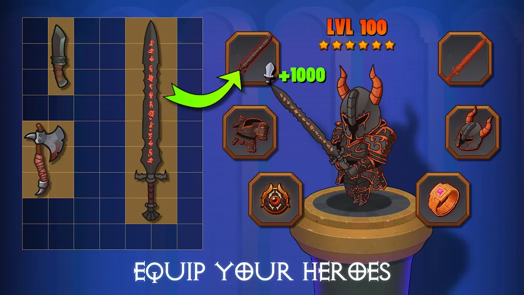 Dungeon: Age of Heroes (Данжен) МОД/Взлом [Много денег, Монет и Все открыто] Screenshot 4