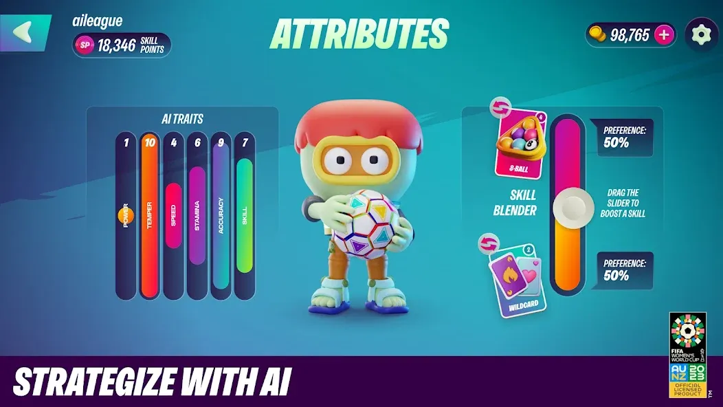FIFA World Cup AI League (ФИФА Ворлд Кап ИИ Лига) МОД/Взлом [Меню, Бесконечные монеты и Открытые уровни] Screenshot 3
