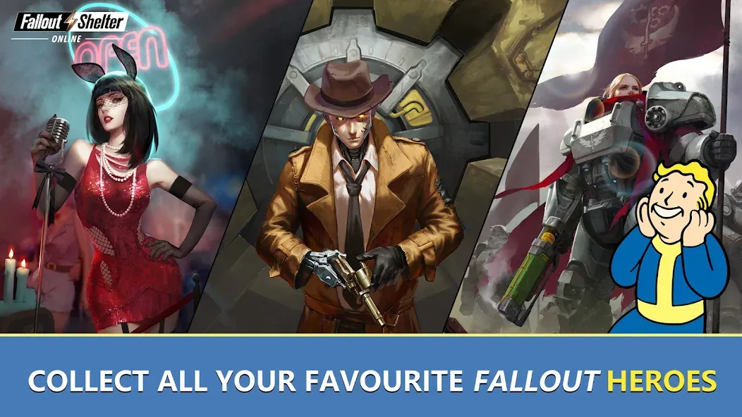 Fallout Shelter Online (Фоллаут Шелтер Онлайн) МОД/Взлом [Меню, Бесконечные монеты и Открытые уровни] Screenshot 3