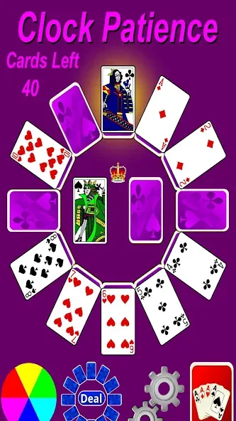 Clock Patience Solitaire (Клок Пэйшенс Солитер) МОД/Взлом [Меню, Бесконечные монеты и Открытые уровни] Screenshot 1
