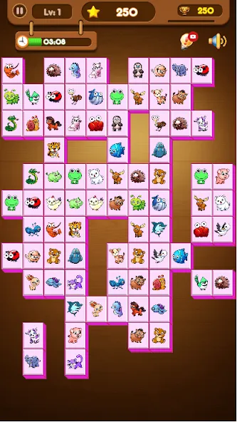 Onet Connect Animal Game (Онет Соединить Животные игра) МОД/Взлом [Все открыто, Дополнительные деньги и Меню MOD] Screenshot 2