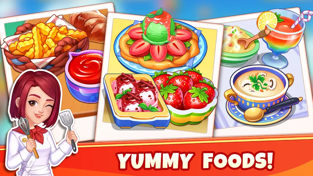 Cooking Wonder-Restaurant Game (Кукинг Вондер) МОД/Взлом [Меню, Бесконечные монеты и Открытые уровни] Screenshot 1