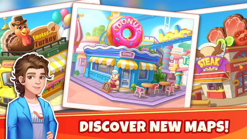 Cooking Wonder-Restaurant Game (Кукинг Вондер) МОД/Взлом [Меню, Бесконечные монеты и Открытые уровни] Screenshot 3