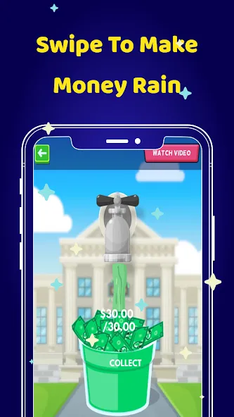 Money Clicker Game -Money Rain МОД/Взлом [Меню, Бесконечные монеты и Открытые уровни] Screenshot 4