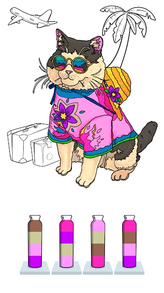 Sort Paint: Water Sort Puzzle (Сорт Пэйнт) МОД/Взлом [Меню, Бесконечные монеты и Открытые уровни] Screenshot 3