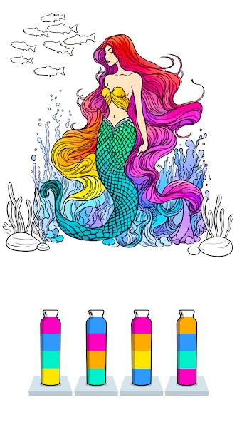 Sort Paint: Water Sort Puzzle (Сорт Пэйнт) МОД/Взлом [Меню, Бесконечные монеты и Открытые уровни] Screenshot 5