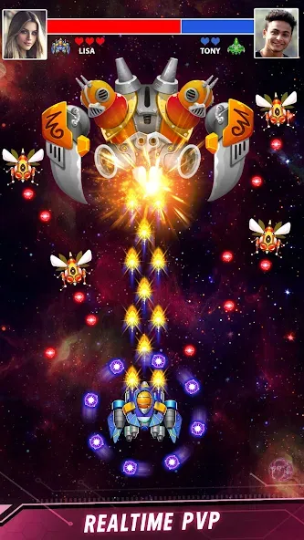 Space shooter - Galaxy attack (Спейс шутер) МОД/Взлом [Много монет, Открытые уровни и Мега MOD] Screenshot 3