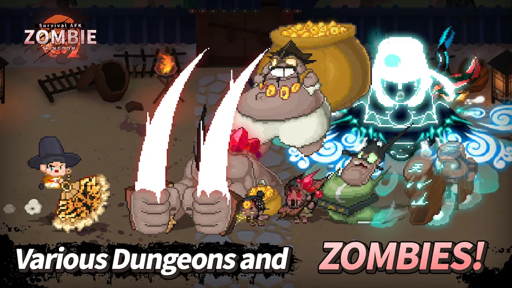 ZOMBIE Kingdom : Idle RPG (ЗОМБИ Кингдом) МОД/Взлом [Много монет, Открытые уровни и Мега MOD] Screenshot 3