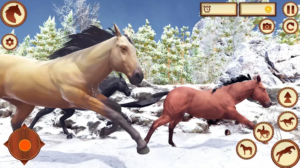 Virtual Wild Horse Family Sim (Виртуальное семейство диких лошадей) МОД/Взлом [Много денег, Монет и Все открыто] Screenshot 2