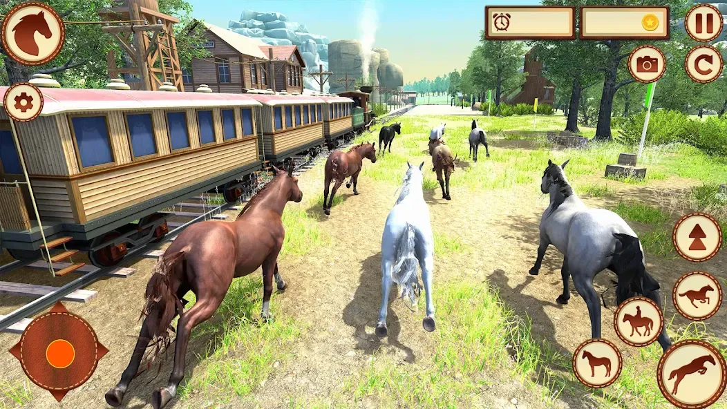 Virtual Wild Horse Family Sim (Виртуальное семейство диких лошадей) МОД/Взлом [Много денег, Монет и Все открыто] Screenshot 3