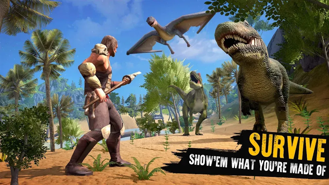 Jurassic Survival Island (Джурастик Сурвайвал Айленд) МОД/Взлом [Деньги, Монеты и Меню MOD] Screenshot 1