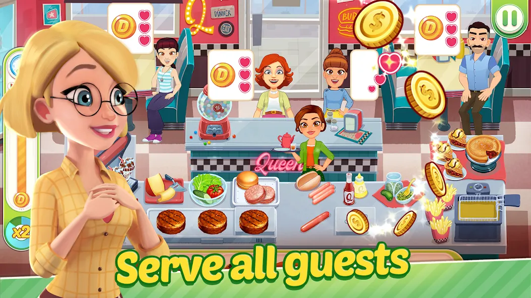 Delicious World - Cooking Game (Делишес Ворлд) МОД/Взлом [Меню, Бесконечные монеты и Открытые уровни] Screenshot 3