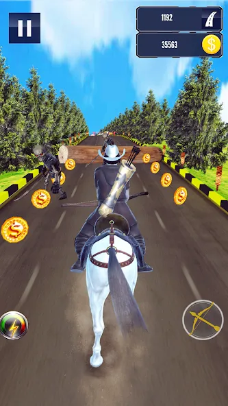 Cowboy Horse Run МОД/Взлом [Деньги, Монеты и Меню MOD] Screenshot 1