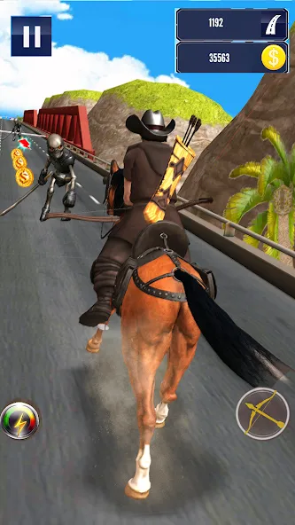 Cowboy Horse Run МОД/Взлом [Деньги, Монеты и Меню MOD] Screenshot 4