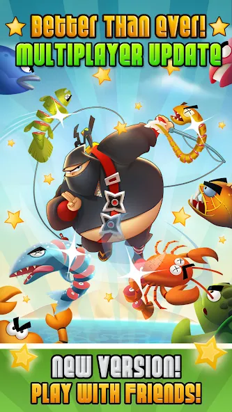 Ninja Fishing (Ниндзя Фишинг) МОД/Взлом [Много монет, Открытые уровни и Мега MOD] Screenshot 1
