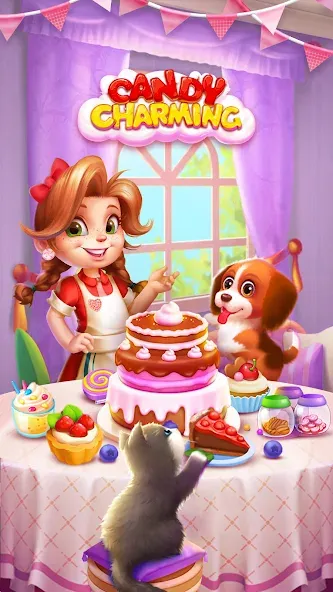 Candy Charming - Match 3 Games (энди Чарминг) МОД/Взлом [Много монет, Открытые уровни и Мега MOD] Screenshot 1