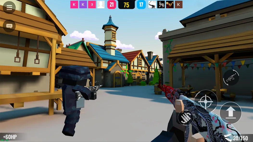 BLOCKFIELD — 5v5 PvP Shooter (БЛОКФИЛД) МОД/Взлом [Много денег, Монет и Все открыто] Screenshot 1