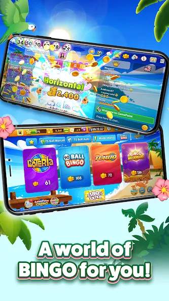 GamePoint Bingo - Bingo games (ГеймПоинт Бинго) МОД/Взлом [Меню, Бесконечные монеты и Открытые уровни] Screenshot 2