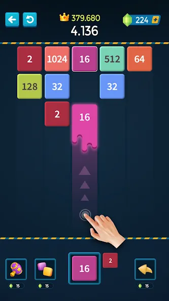 1M - Merge Number Block Puzzle МОД/Взлом [Деньги, Монеты и Меню MOD] Screenshot 1